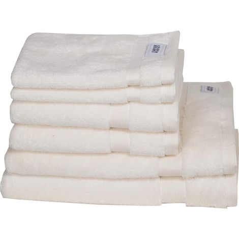 SCHÖNER WOHNEN serviette CUDDLY - Lot de 6 50x100 cm, Blanc