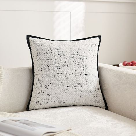 LAN Taie d'oreiller individuelle Nuit étoilée - 45 x 45 cm Taie d'oreiller en chenille, coussin ultra-doux, coussin de dossier, housse de dossier pour fenêtre en baie, taie d'oreiller de canapé (1/5)