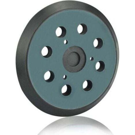 Platine de ponçage 125 mm avec 8 trous pour ponceuses excentriques – noir, compatible Makita BO5010/5030/5041, DeWalt DW420/DW421, Porter-Cable 390 (1/5)