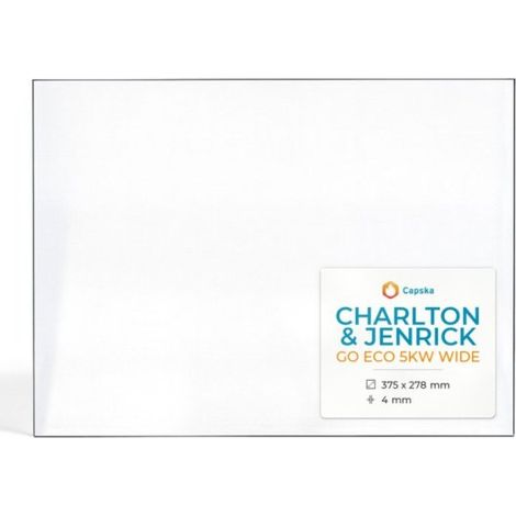 Vitre Charlton & Jenrick GO ECO 5KW WIDE - Verre Rectangle pour poêle à bois - 375 x 278 mm (L1 x H1) - 4 mm (1/5)