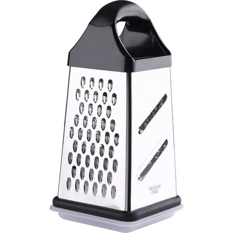 Râpe À Fromage - Râpe Boîte En Acier Inoxydable À 4 Faces - Pour Parmesan Chocolat Citron Légumes - Base Anti-Dérapante - 1 Pièce (1/5)