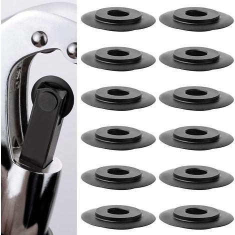 Lot de 12 roues de coupe de 18 mm pour coupe-tubes, roue de coupe de rechange, pour coupe-tube, tube de positionnement du cuivre, noir, acier allié (1/5)