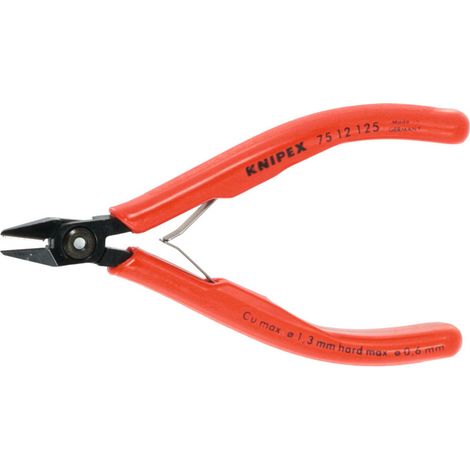 Knipex Elektronik-Seitenschneider, spitzer Kopf mit Drahthalter 125H mm