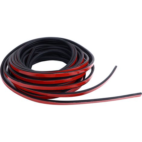 Joint de calfeutrage auto 10m en caoutchouc flexible en forme de B, insonorisant et résistant à la chaleur, pour carrosserie de voiture. (1/5)