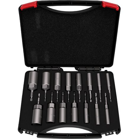 Set di 15 bussole profonde da 5,5 mm a 19 mm per trapano/avvitatore, punta esagonale estesa 40CR per riparazioni auto. (1/5)
