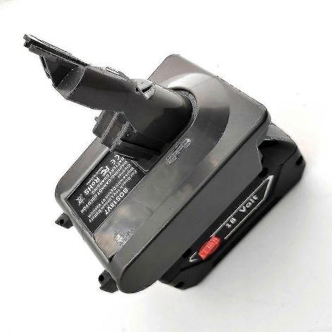 Adaptateur de batterie au lithium Bosch 18 V pour Dyson V7, Motorhead V7, Trigger, Fluffy Absolute Hepa V7-ZZY (1/2)