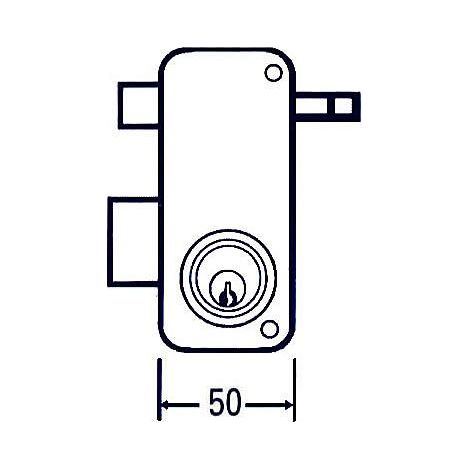Cerradura sobreponer 2556 ap 50 izquierda MCM