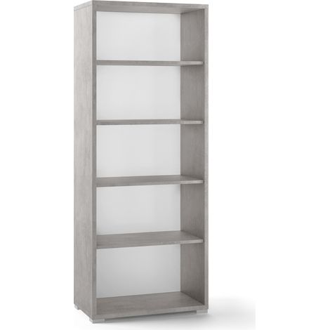 Libreria a Giorno 71x182x41 cm Cemento (1/2)