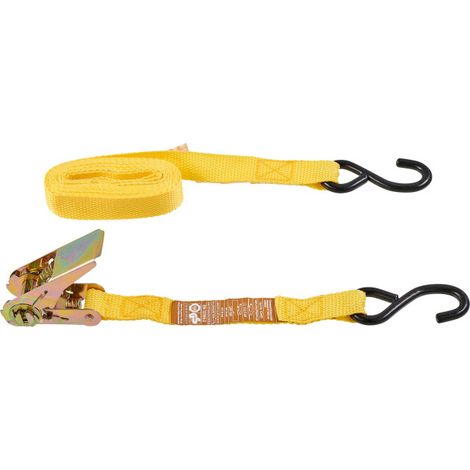 Cinghia di ancoraggio 245 kg. con tenditore e cinghia con gancio 25 mm. x 3,5 mt.