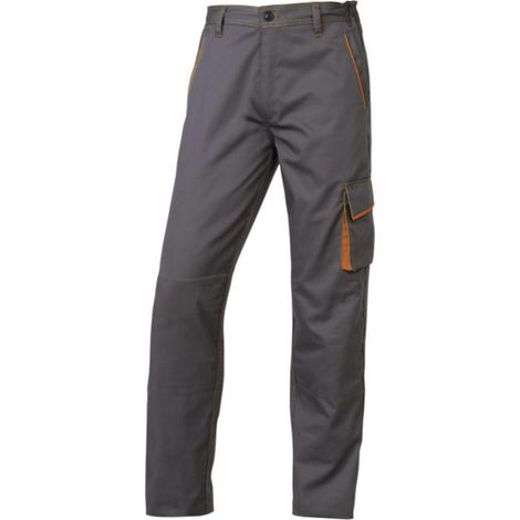 PANTALON DE TRAVAIL DELTA PLUS PANOSTYLE POLYESTER COTON GRIS / ORANGE -M6PANGO0   32/34 (XS)