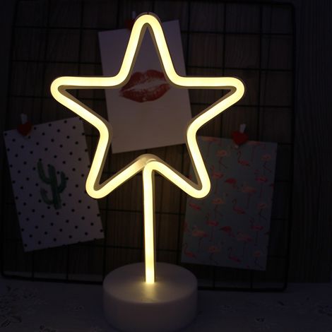 Veilleuse design mignonne, lampe de chevet, fonctionne avec 3 piles AA, alimentation USB, portable, pour la décoration intérieure, cadeau d'anniversaire. (1/5)