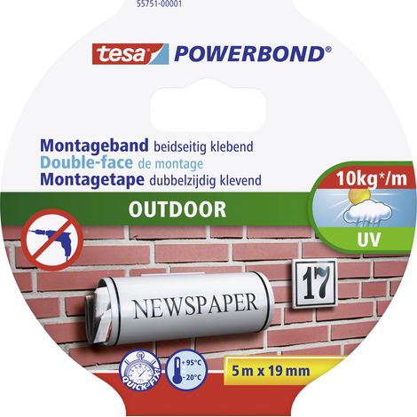 tesa OUTDOOR 55751-00001-03 Montageband tesa® Powerbond Schwarz (L x B) 5 m x 19 mm 1 St.