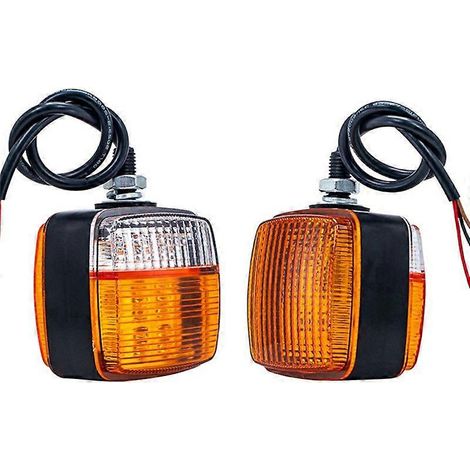 LED-Blinker für Gabelstapler, doppelseitig, klein, 12 V, quadratisch, Blinker vorne, Parklicht RevJXLGV (1/5)