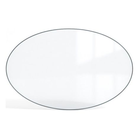 Vitre Invicta OVE PLUG-IN - Verre Ovale pour poêle à bois - 238 x 460 x 4 mm - 4 mm (1/5)