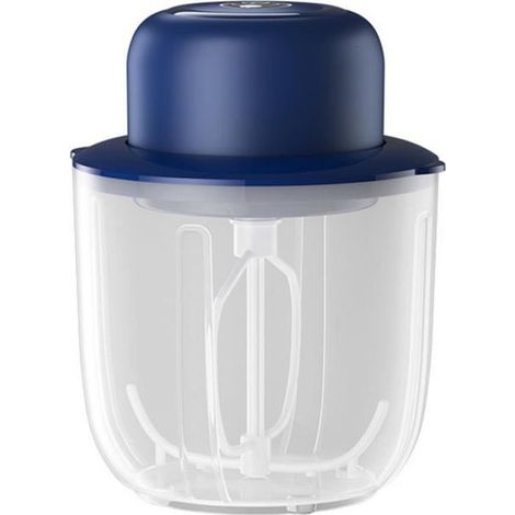 Mélangeur d'œufs électrique bleu - Batteur de cuisine pratique (1/4)