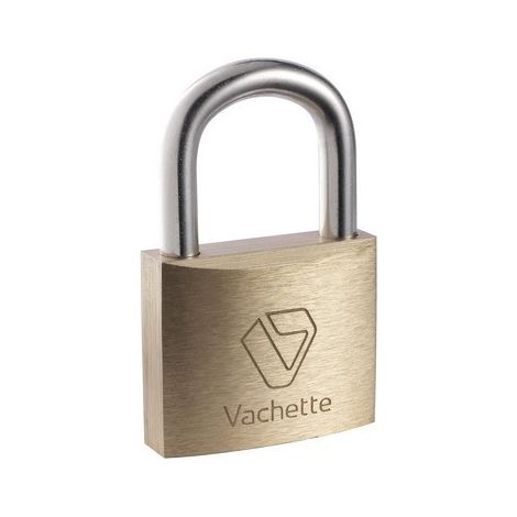 Ajax 1322-30 VACHETTE candado de seguridad - latón con pasador - 15302000