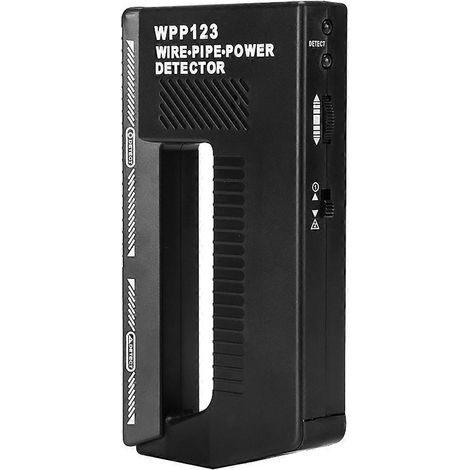 Wall Scanner, Wpp123 - Portable Tool - AC Metal Detector - Adjustable Power Supply - Pipe Finder - Household Wall Locator - Pointer (Black) (1/5)