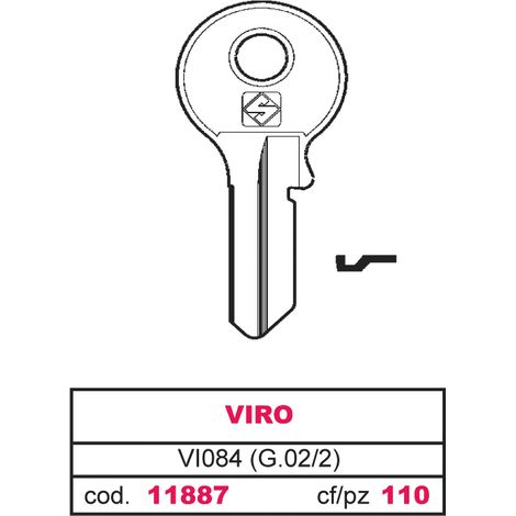 Silca CHIAVE OTTONE VI084 (G.VAC 2) VIRO 20.00 pz