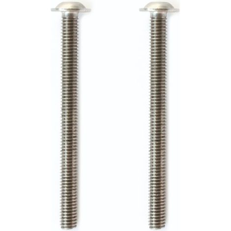 Lot de 2 vis inox M6 x 95 mm au pas de 100 pour abattant de WC OLFA Ariane pion fixe