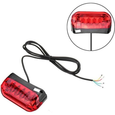 Feu arrière - - 48V - LED super brillante - Indicateur de freinage - Mixte (1/4)