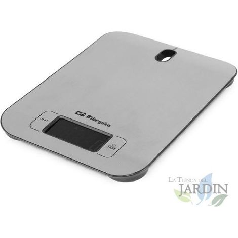 Peso cocina, 5kg máx., escalado 1g, plataforma inox, pantalla LCD retroiluminada, báscula, cocina