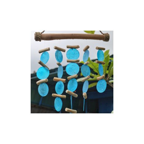 Carillon en bois flotté bleu- Vendu par 1