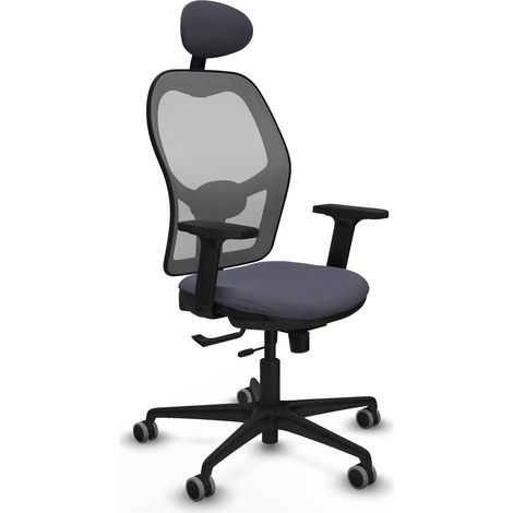 Silla de oficina piqueras y crespo Jorquera gris tela malla nylon (1/2)