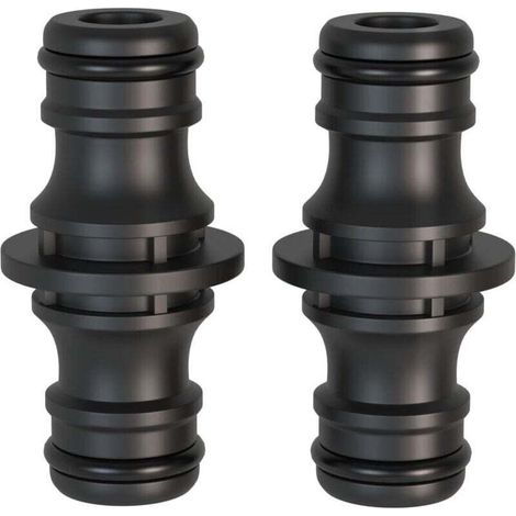 2 pièces Raccord rapide, 1/2 pouce double fiche Pièce de raccordement pour une connexion sûre des tuyaux, connexion de deux tuyaux pour la prolongation (1/4)