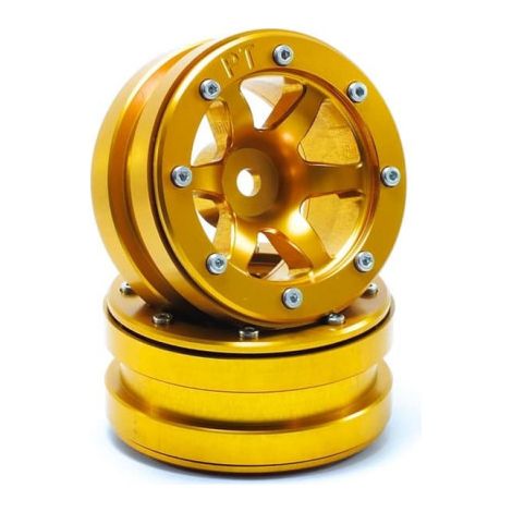 Beadlock Wheels PT- Wave Gold/Gold 1.9