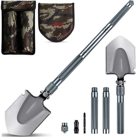 Pelle de Camping, Pelle Multifonction de 75 cm, Pelle Pliante, adaptée au Camping, à la Survie, à la randonnée et au Jardinage (1/5)