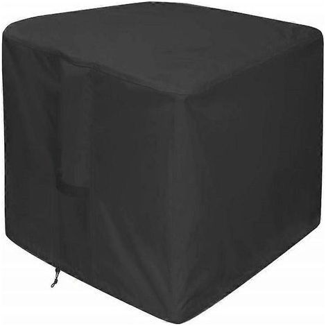 Housse pour foyer extérieur - Housse imperméable et résistante en tissu 420D noir pour table de foyer carrée (82 x 82 x 61 cm) - Convient aux foyers/bols de 81 cm (32 pouces) (1/4)