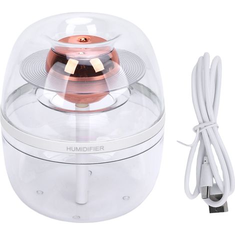 Petit humidificateur portable 3L double buse silencieux – Clair USB bureau veilleuse chambre voyage bureau maison blanc, humidificateur (1/5)