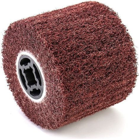 Brosse abrasive en fibre synthétique pour rénovateurs extérieurs, Ø120 × 100 × 19 mm, grain 120 (1/5)