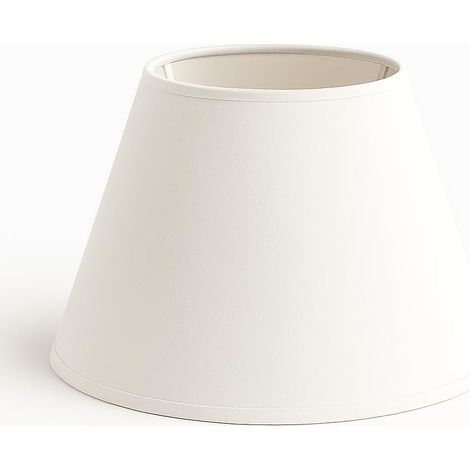 Abat-jour Conique 35 cm - 1 Pièce - Coton et PVC Blanc - Diffusion Lumineuse Douce - Pour Lampe de Chevet ou Lampadaire - Diamètre 35 cm (1/3)