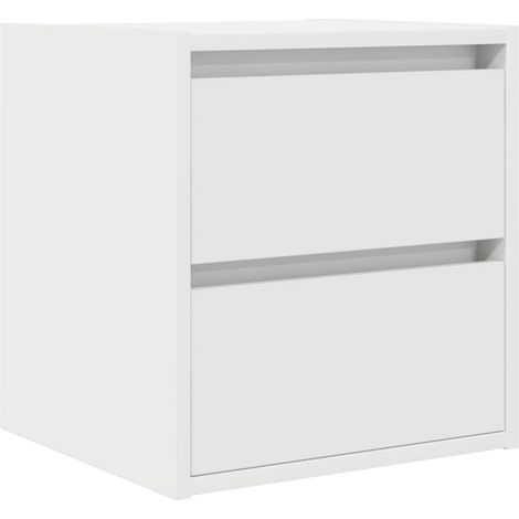 Table de chevet Cabinet de chevet Table de nuit murale blanc 38x34x40 cm (1/5)