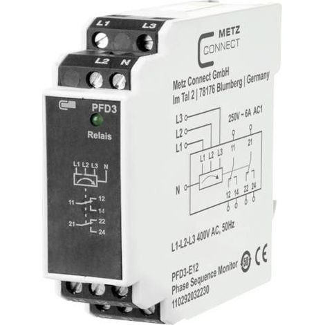 Relais de surveillance 400 V/AC (max) 2 inverseurs (RT) Metz Connect 110292032230 1 pc(s)