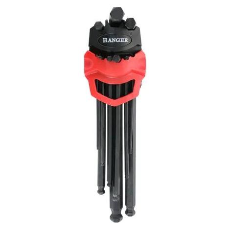 Gancio 250116 Set di 9 chiavi maschio nere cromate (1/2)
