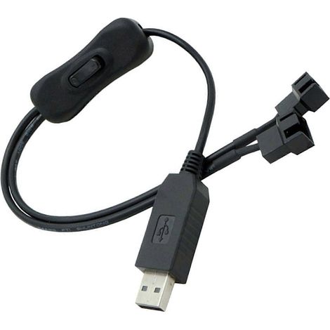 Câble d'alimentation USB vers 4 broches avec surtension à 12 V, câble optionnel, adaptateur efficace pour ventilateur PC, multicolore (version surtension 4 broches) (1/5)