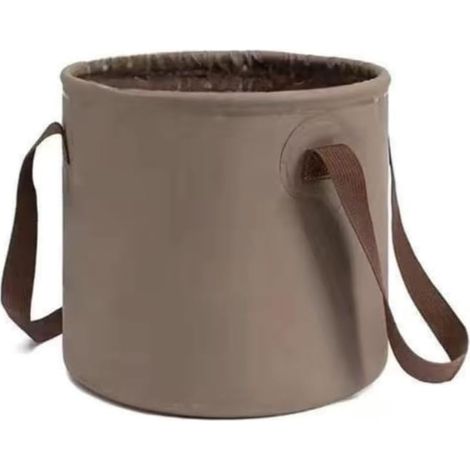 Seau pliable avec poignée, 5 gallons (20 litres), adapté au camping, à la pêche, à la randonnée et au nettoyage ménager. (1/5)
