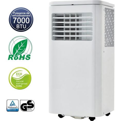 LINHOO Climatiseur Mobile 7000 BTU avec Déshumidificateur, Contrôle App et Télécommande, 3 Modes, Classe A (1/5)