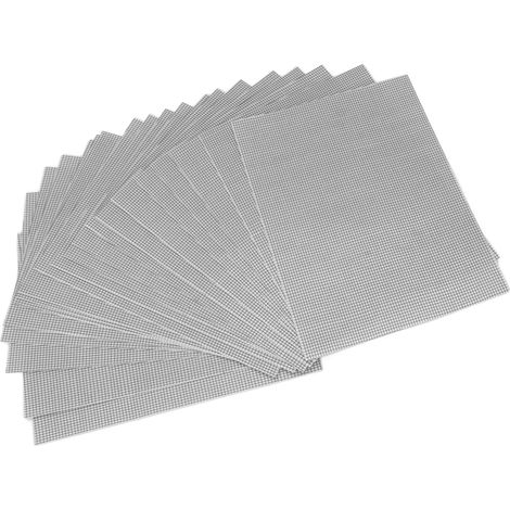 Lot de 20 bandes de réparation moustiquaire adhésives en fibre de verre pour fenêtre, porte, tente et filet (1/5)