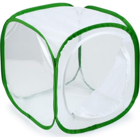 Lot de 2 housses en maille réutilisables pour plantes d'extérieur - 40 X 40 X 60 cm - Pliables - En maille - Pour plantes d'extérieur et légumes (1/4)