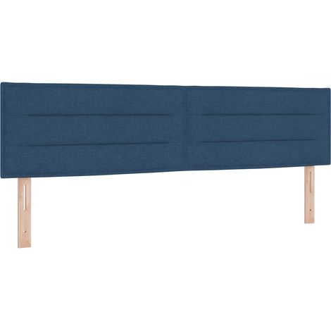 Maison Exclusive - Testiera LED con strisce LED con testiera Blu 180 cm Tessuto