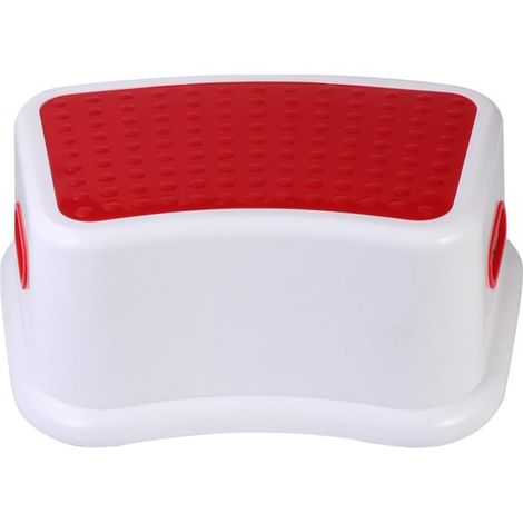 Tabouret pour Garçon et Filles Léger en PP Rouge, Petit Marchepied Simple et Moderne, Tout-Petits la Maison (1/5)