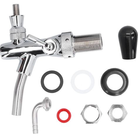 1 Robinet à bière G5/8, laiton et acier inoxydable 304, débit réglable, pour bars, hôtels, restaurants (1/5)