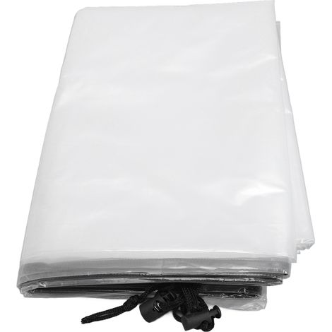 Housse protection plante hiver en film PE transparent anti pluie anti gel abri jardin extérieur 120x180cm/47.2x70.9in (1/5)