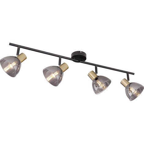 Globo - spot - Jay - schwarz - glas metall rauchglas -