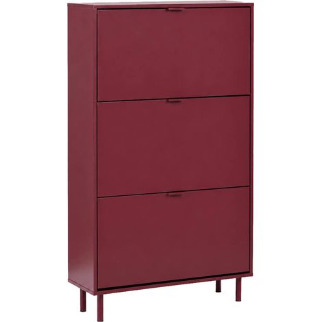 sweeek - Schuhschrank 3 Klappen Holzdekor und Metall (1/5)