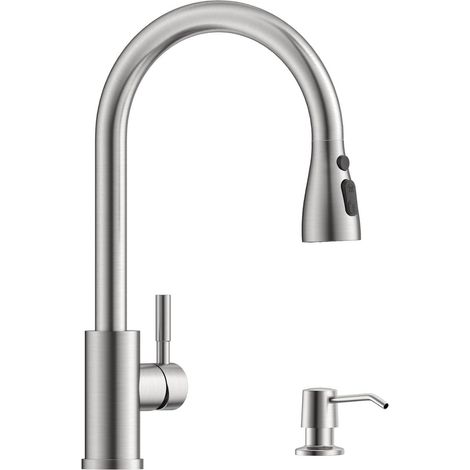 Wasserhahn Ausziehbar Seifenspender Armatur Geb&xFCrstet-328sd (1/5)