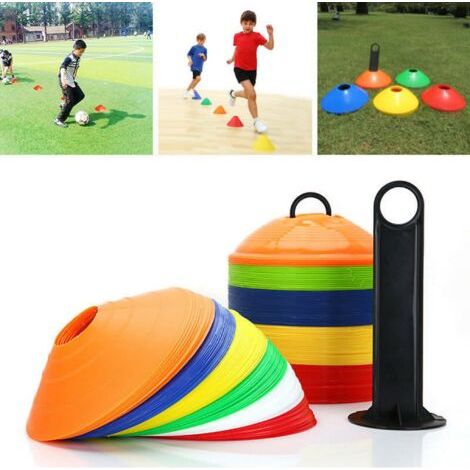 50 pièces d'équipement d'entraînement de football, entraînement aux obstacles sur panneaux de signalisation (1/5)